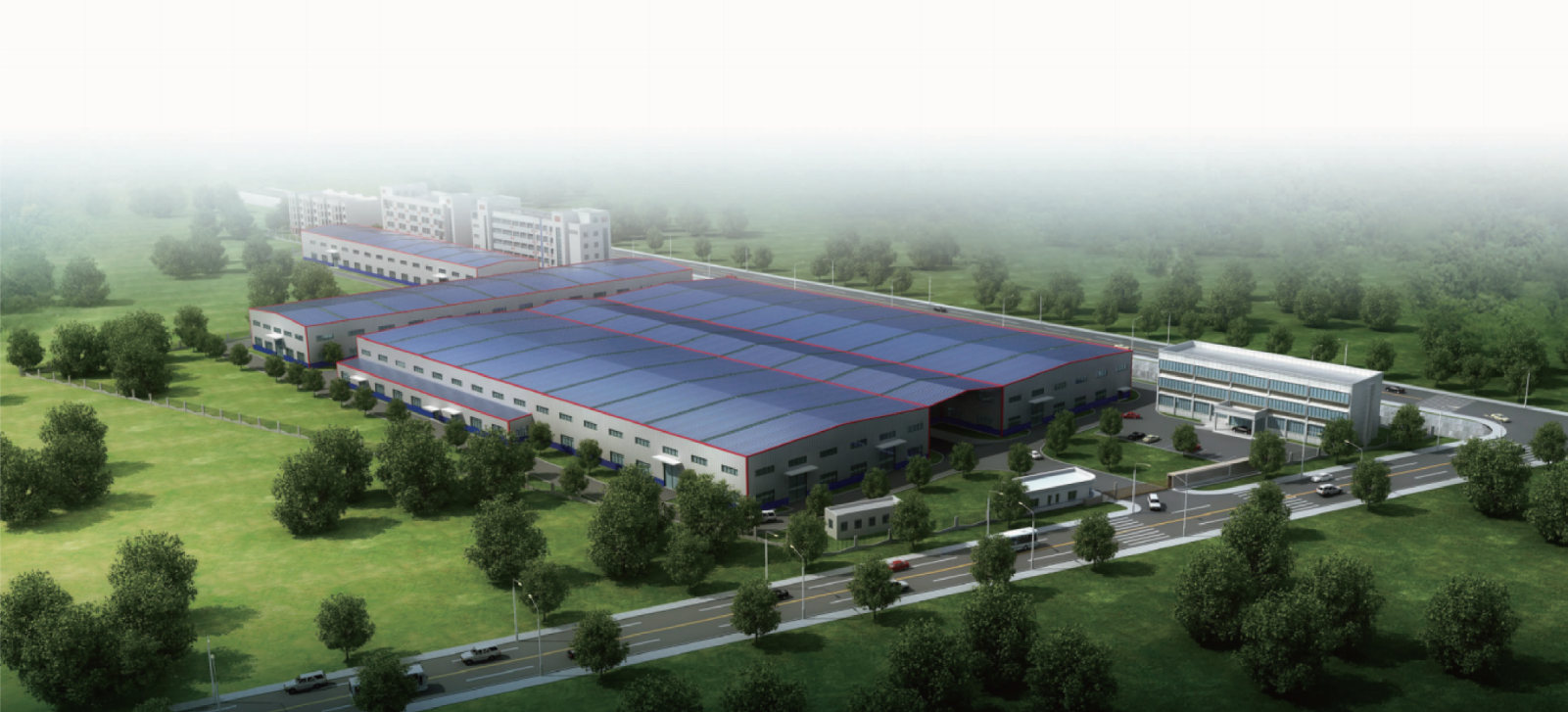 Aerial view of the WTI factory, from the company catalogue